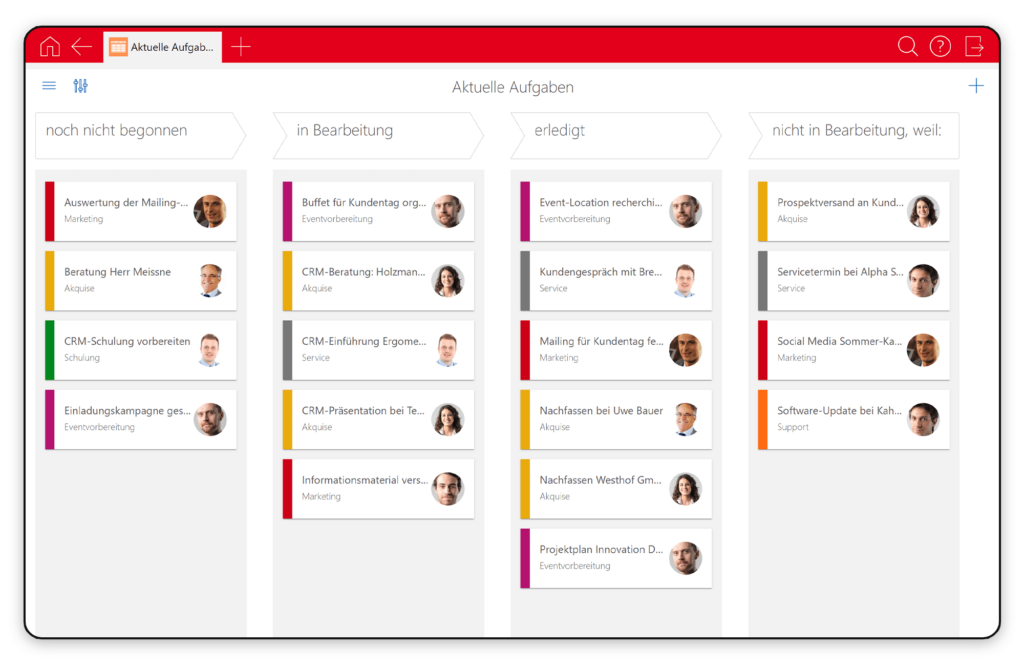 Projektplanung dank Aufgabenverteilung im CRM